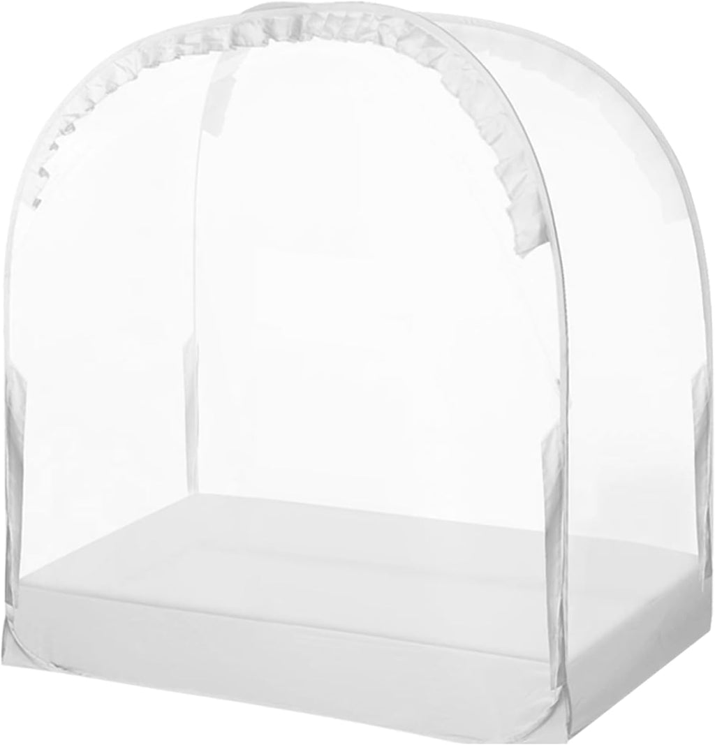 Kinderbett-Abdeckung, atmungsaktiver Netz-Bettschutz, Sicherheitsbarriere, 70 x 130 x 140 cm, hält das Baby vom Herausklettern, tragbares Kindergartenzelt, Schlafzimmer, Schule, Reisen, Schlafen im