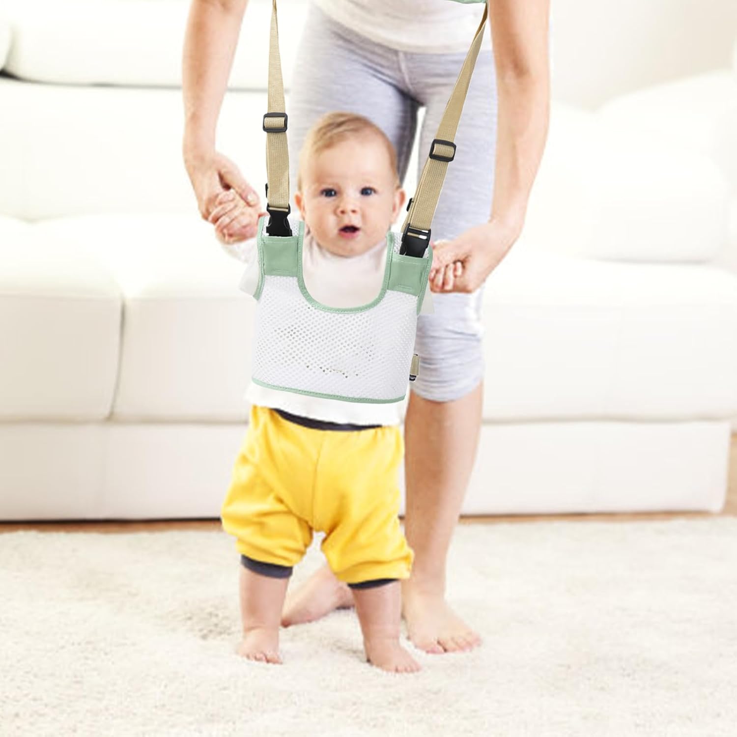 Baby Walking Harness,Handheld Kids Walker Helper Assistant Belt - Breathable Safety Trainer Tool, Walker Assistant Belt for Boys Girls Family Mom