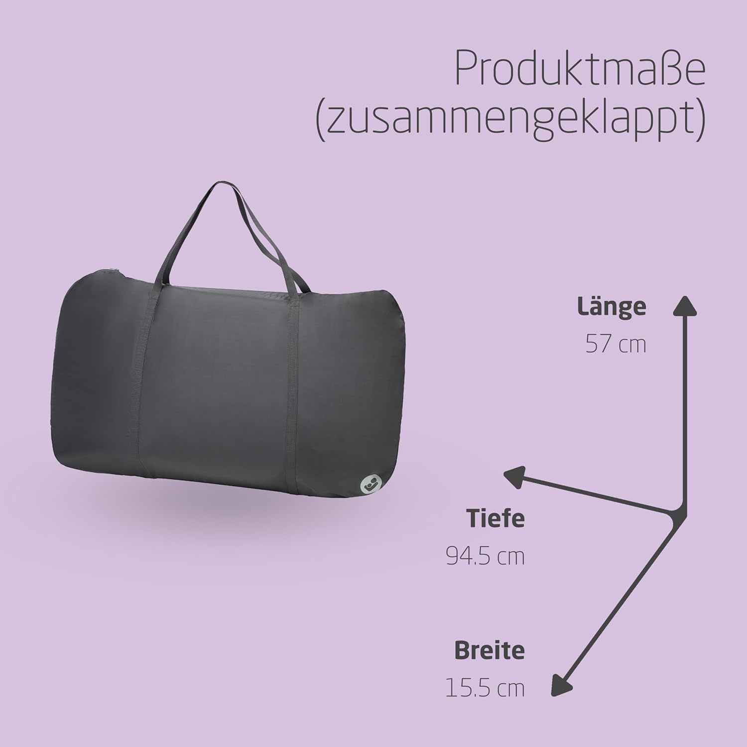 Maxi Cosi Iora² Baby Stubenbett, 0–6 kg (9 kg), Klappbares und Leichtes Beistellbett Baby, 5 cm CloudCore-Matratze, 5 Höhenstufen, 2 Leichtgängige Rollen, Easy Slide, Elegance Beige