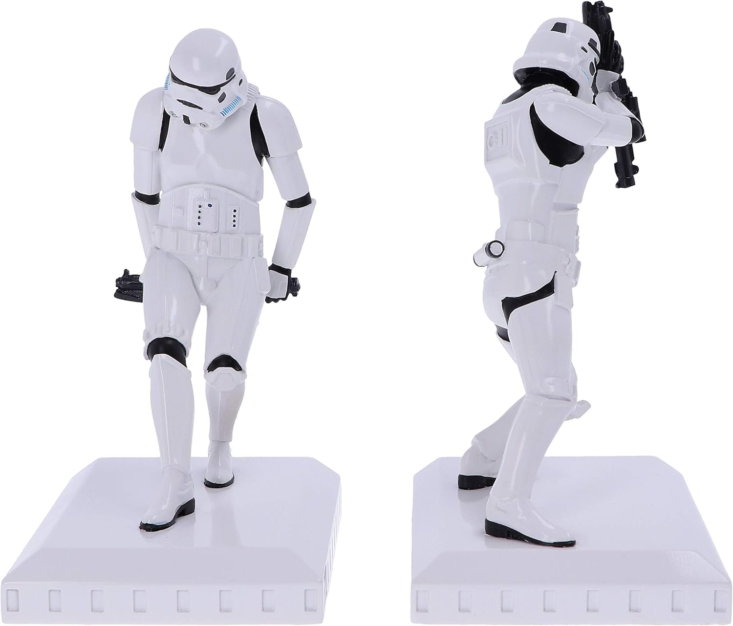Nemesis Now Offiziell lizenzierte The Original Stormtrooper-Buchstützen-Figuren, Harz, weiß, 18.5cm