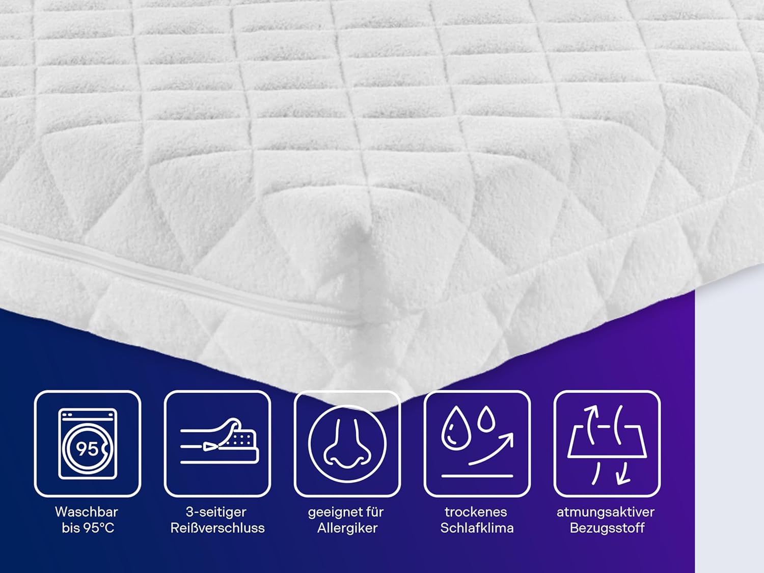Traumnacht BT Kiddy Kindermatratze Pure, 80 x 160 cm, Schadstoffgeprüft nach Öko-Tex Standard 100, hautfreundlicher Bezug abnehmbar und waschbar, produziert nach deutschem Qualitätsstandard